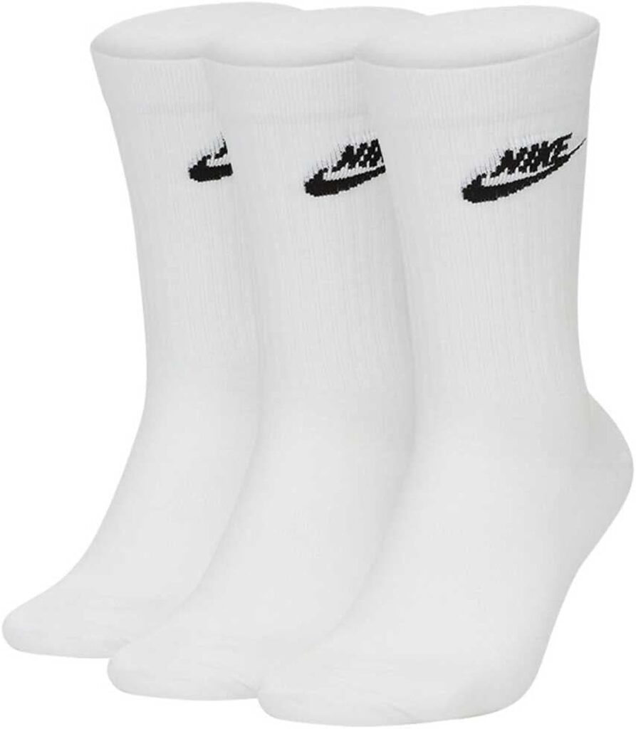 Sportswear Everyday Essential Crew Socks (3 Pairs) Mens Size - L