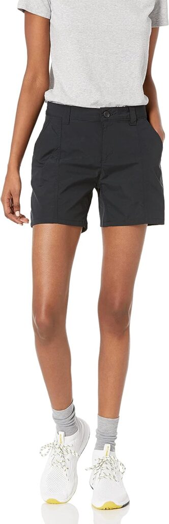 Womens Stretch Woven 5 Inch Outdoor Hiking Shorts with Pockets