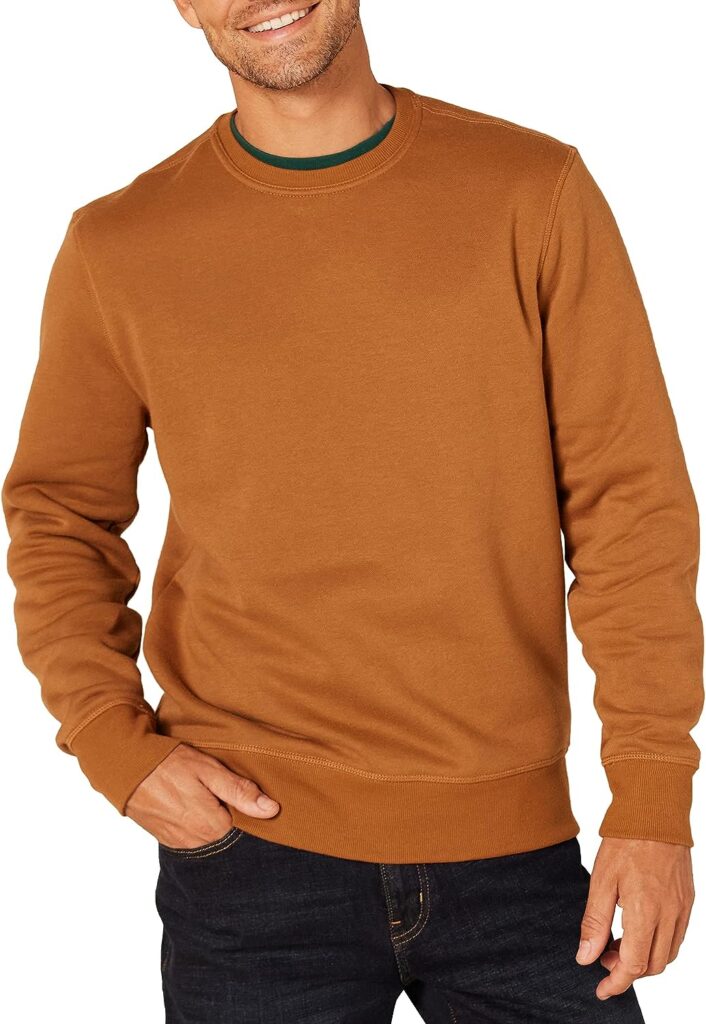 Amazon Essentials Mens Fleece Crewneck Sweatshirt (Available in Big  Tall)