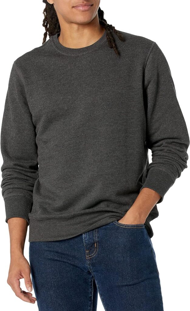 Amazon Essentials Mens Fleece Crewneck Sweatshirt (Available in Big  Tall)