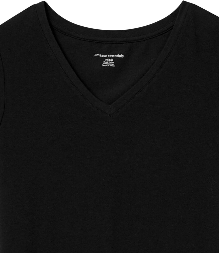 Amazon Essentials Womens Classic-Fit Short-Sleeve V-Neck T-Shirt, Multipacks
