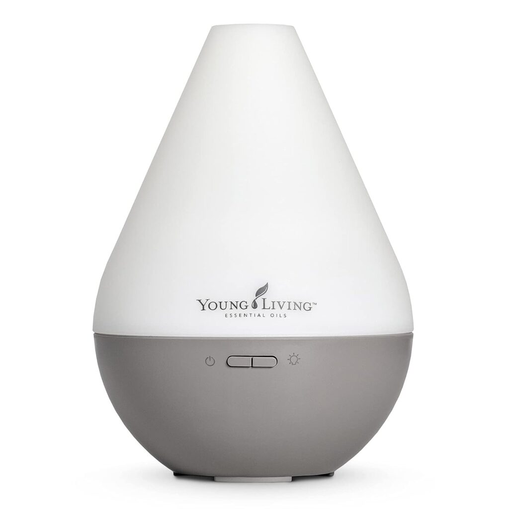Dewdrop Essential Oil Diffuser by Young Living - Aromatherapy Diffuser with LED Light and Auto Shut-Off for Home and Office - Whisper-Quiet Operation and Mist Mode